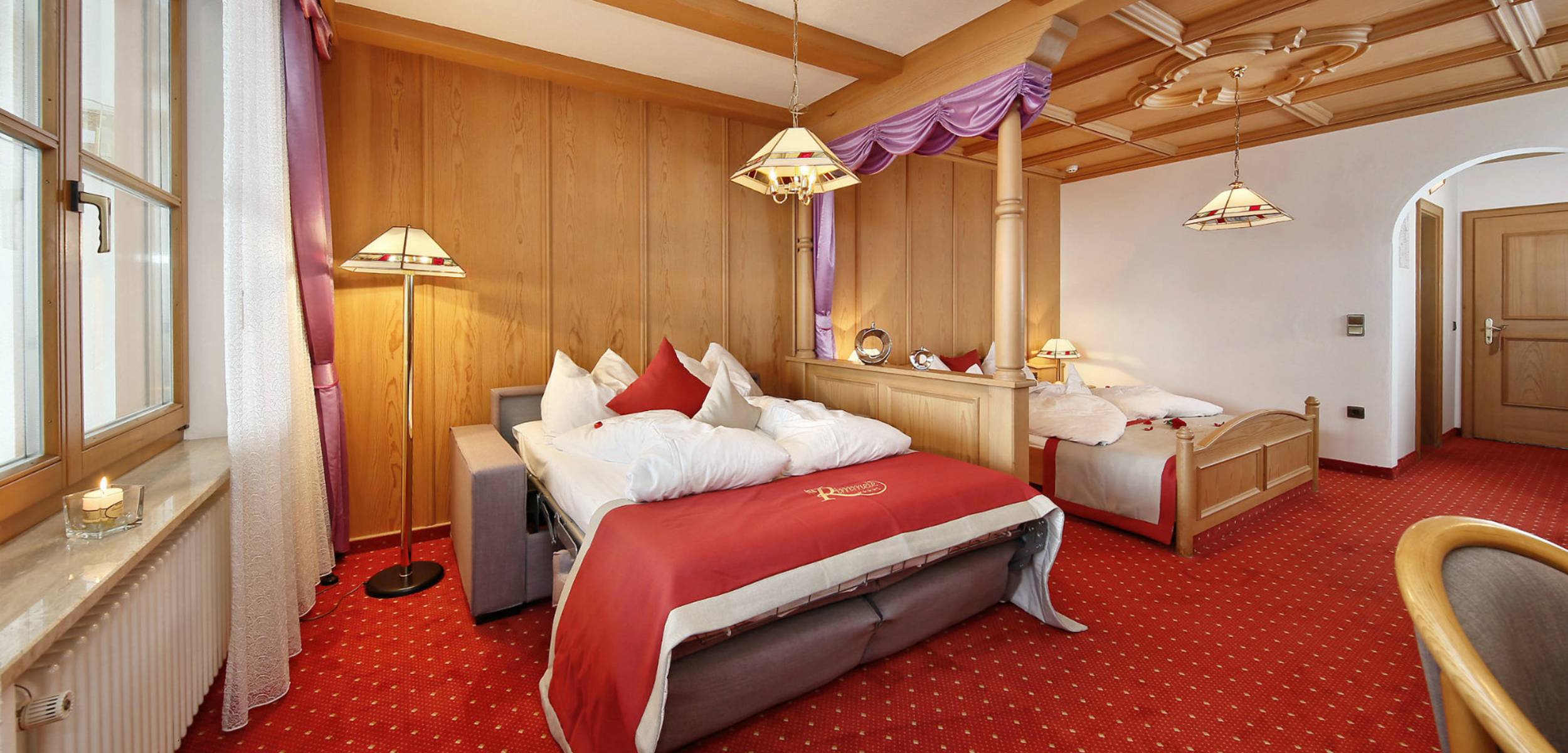 Deluxe-Zimmer mit Südbalkon und Gartenblick